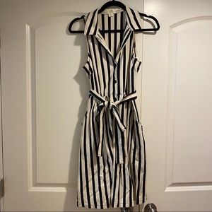 Anthropologie striped button down dress